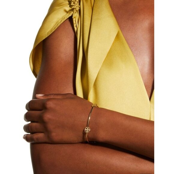 Tory Burch Gold Miller Double T Station Bracelet - Picture 3 of 8